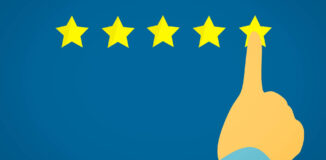 Ranking-pieciu-gwiazdek-na-niebieskim-tle